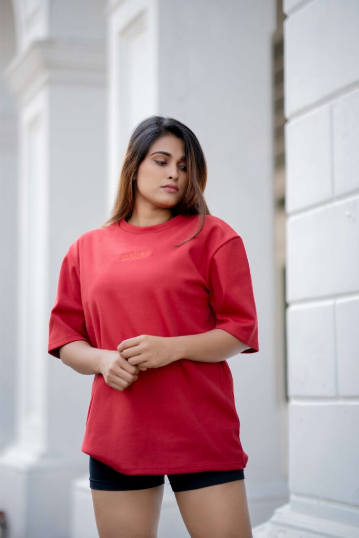 Lugerr Basic Oversized Tee - Red