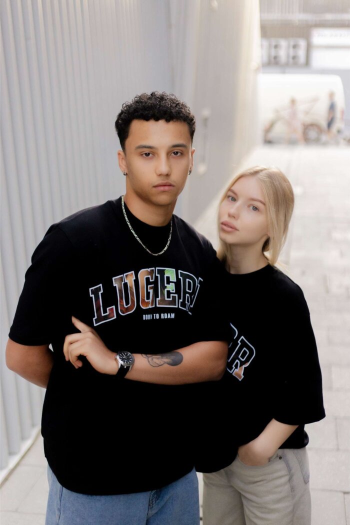 Lugerr ToonFlow high-necked Oversized tee