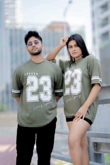 Lugerr no.23 high-necked oversized tee