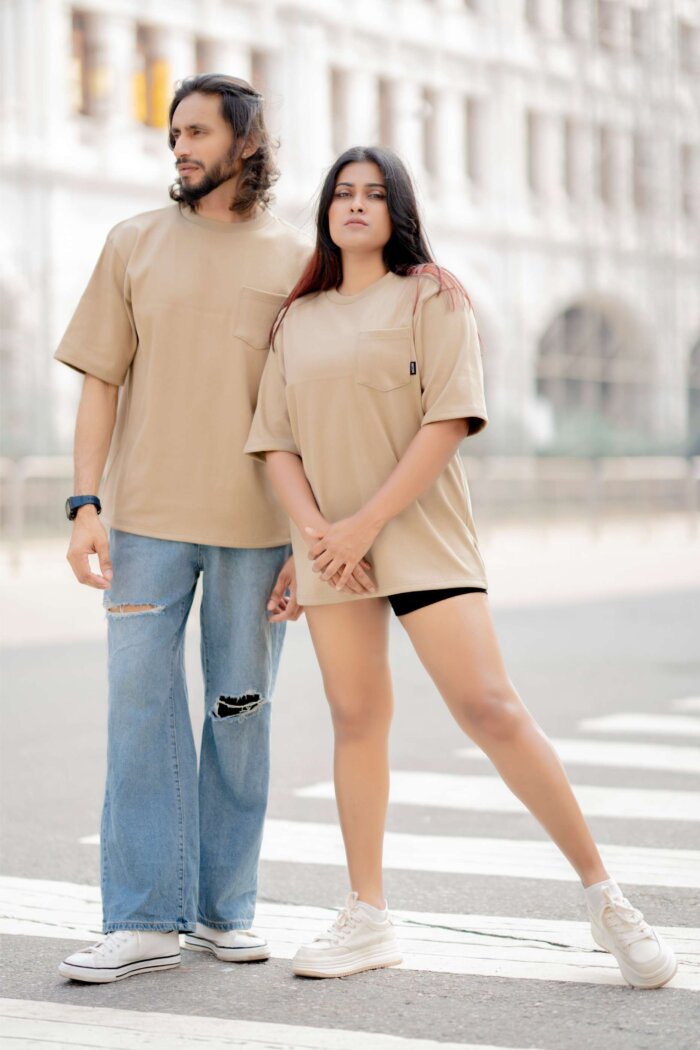 Lugerr Pocket Ace Oversized Tee - Beige - Image 2