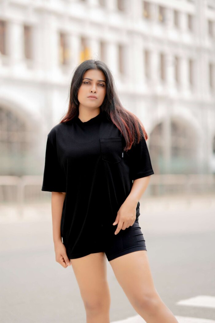 Lugerr Pocket Ace Oversized Tee - Black - Image 5