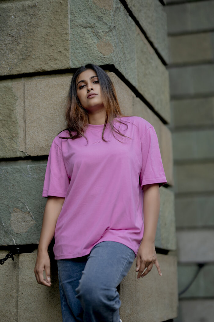 Zeeker Anime Printed Oversized Tee - Pink III - Image 4