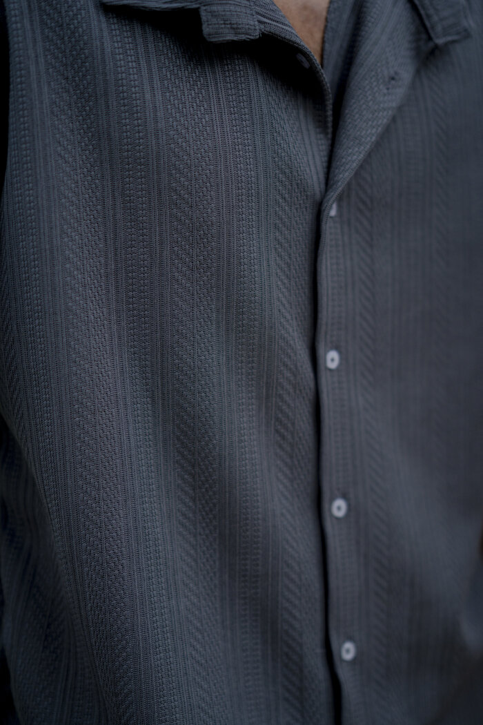 Lugerr Textured Shirt - Charcoal Gray - Image 2