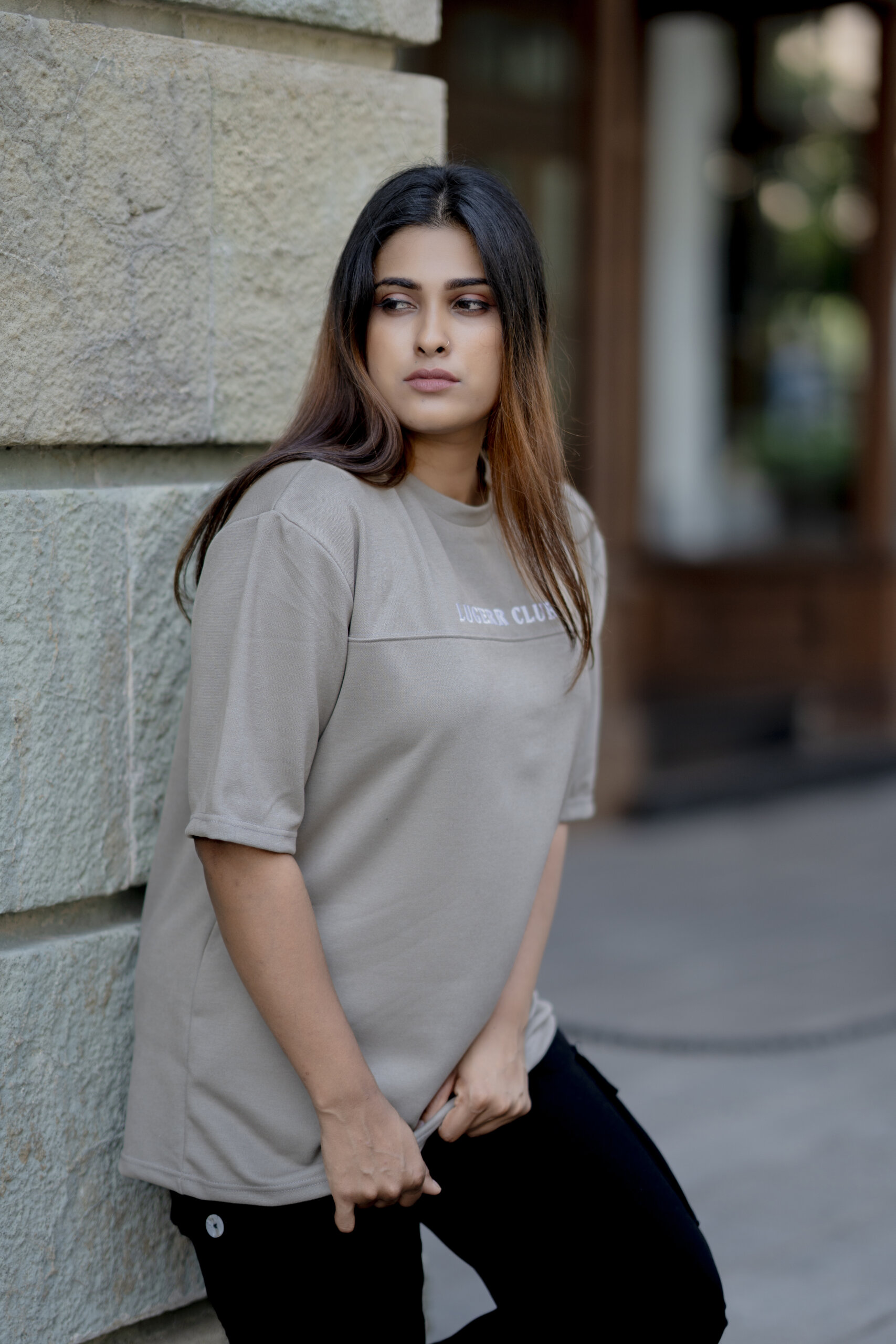 Lugerr Club Oversized Tee – Desaturated Lavender Gray - lugerr.com