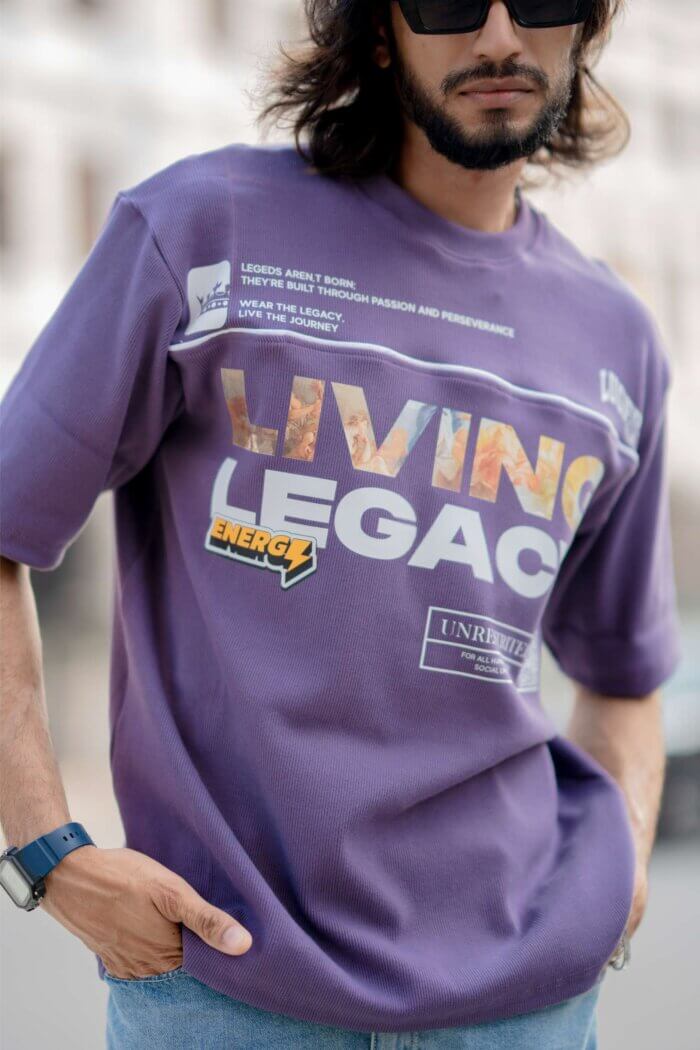 Lugerr Printed Living Legacy high neck Oversized Tee