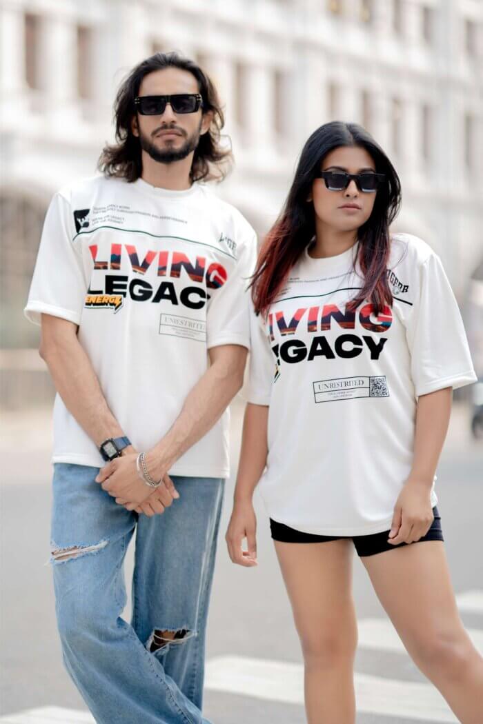 Lugerr Printed Living Legacy high neck Oversized Tee