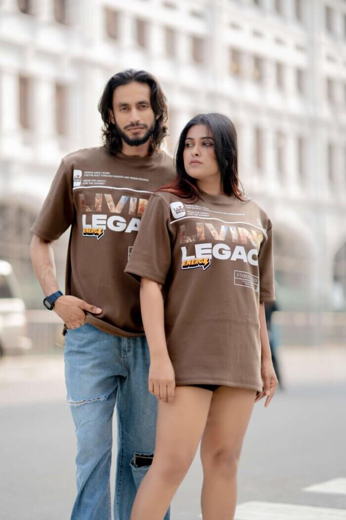 Lugerr Printed Living Legacy high neck Oversized Tee