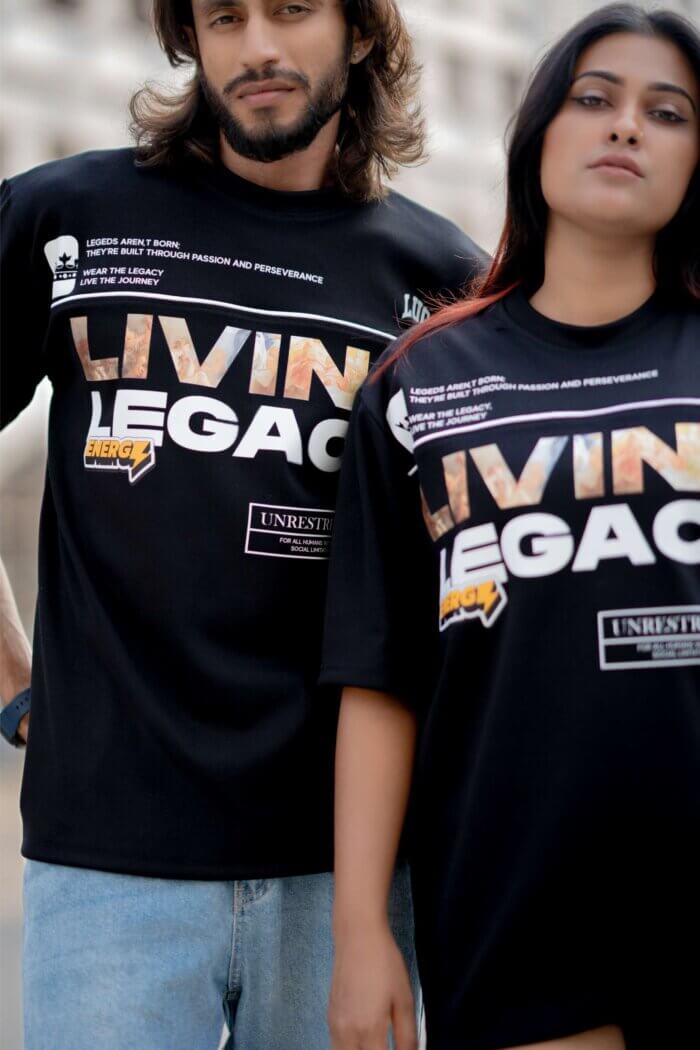 Lugerr Printed Living Legacy high neck Oversized Tee