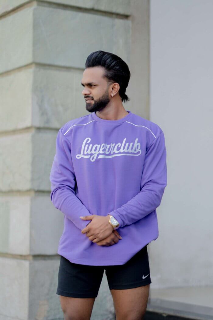 Lugerr Club Italic Long Sleeves Tee - Purple - Image 2