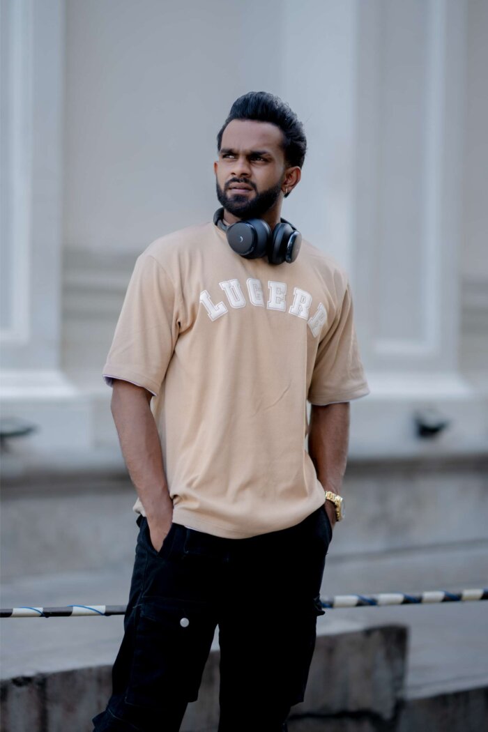 Lugerr Jackport Oversized Tee - Beige - Image 2