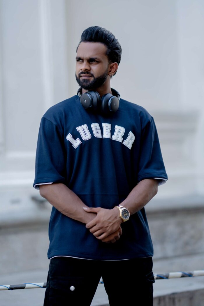 Lugerr Jackport Oversized Tee - Dark Blue - Image 2