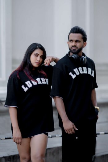 Lugerr Jackpot high neck oversized tee