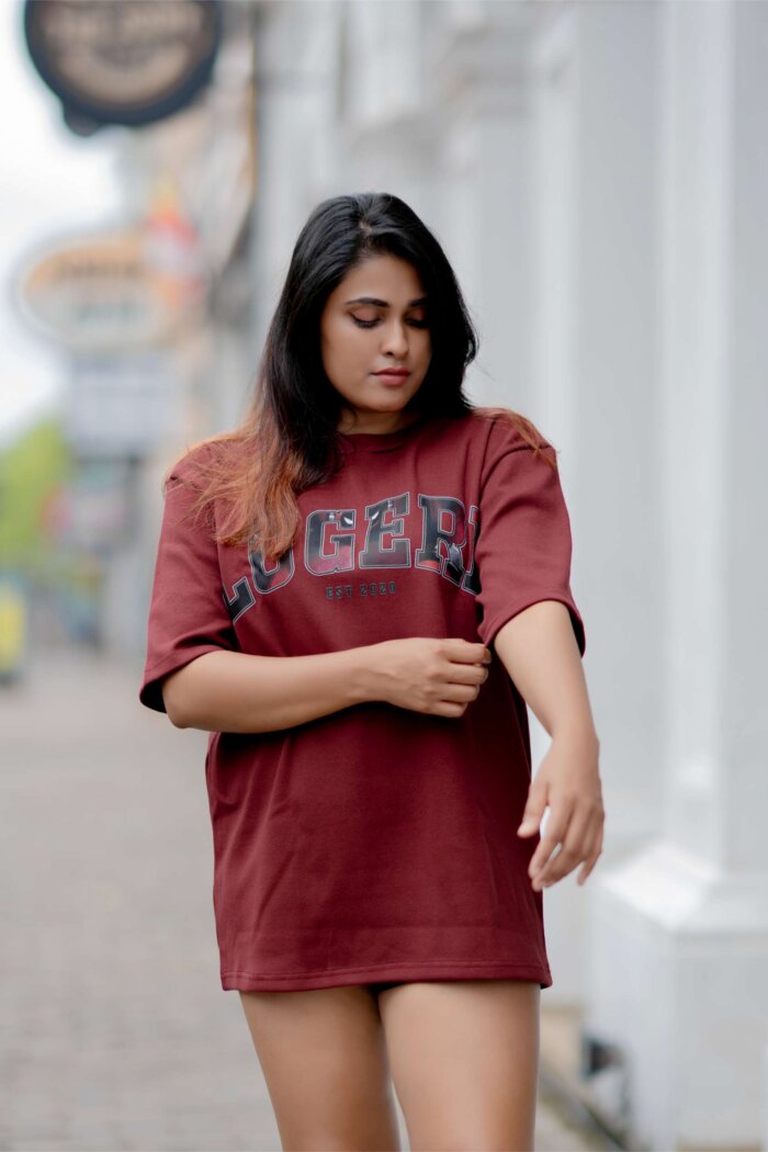 Lugerr Marvel Oversized Tee - Maroon - Image 3