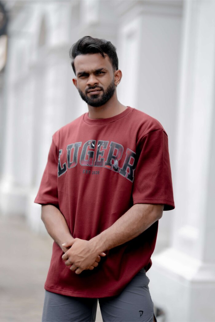 Lugerr Marvel Oversized Tee - Maroon - Image 2