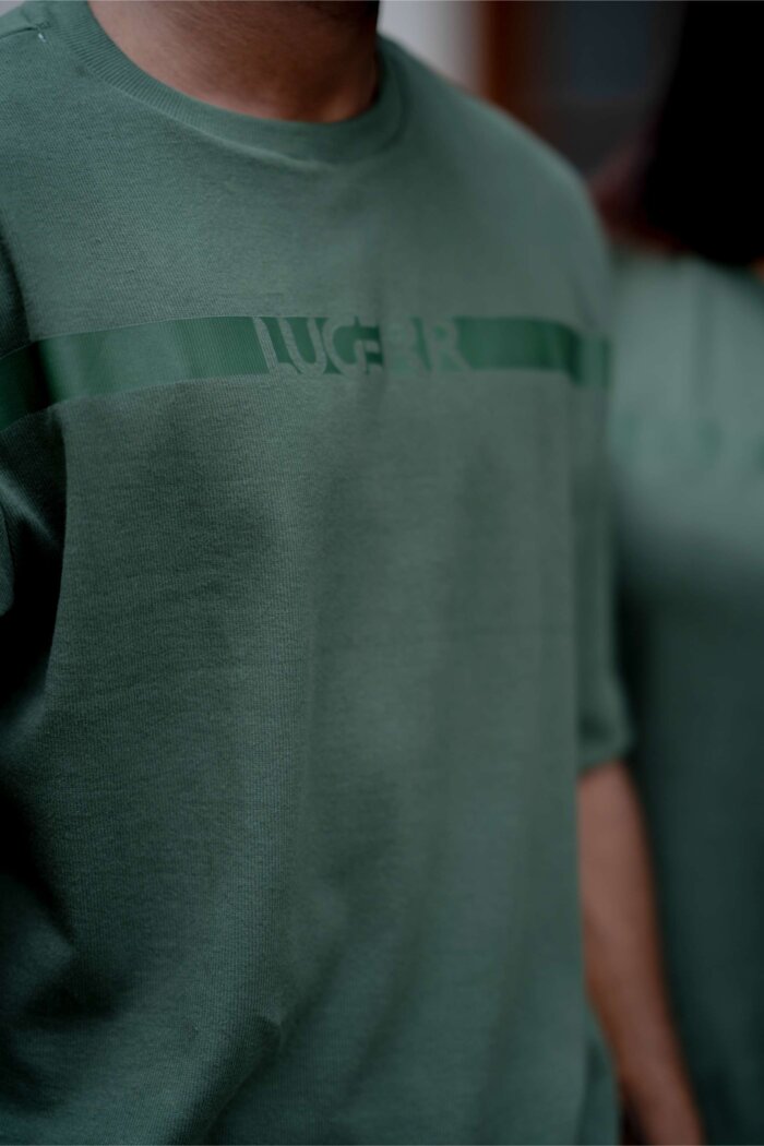 Lugerr Shadow Line Oversized Tee - Deep Forest Gray