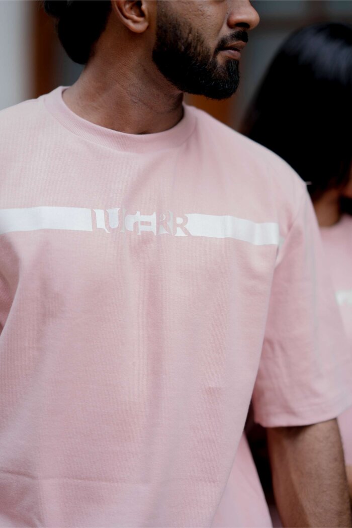 Lugerr Shadow Line Oversized Tee - Blush Pink