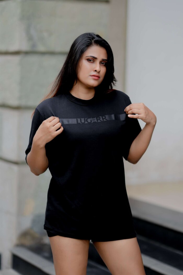 Lugerr Shadow Line Oversized Tee - Black