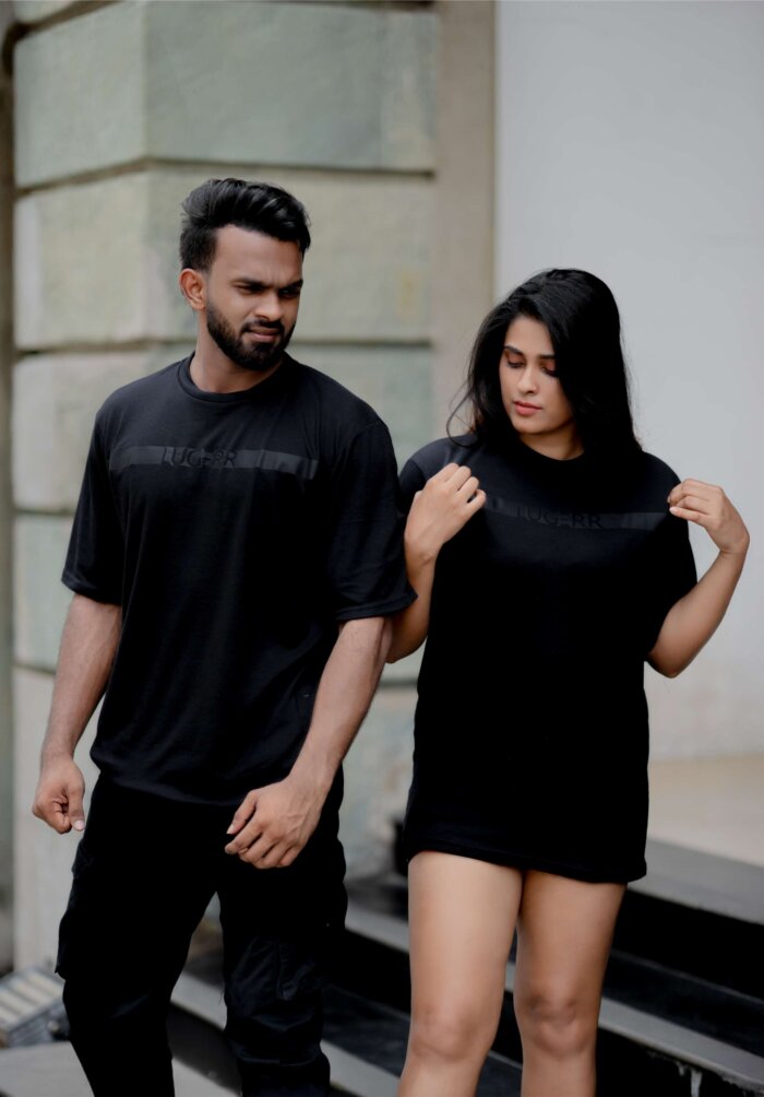 Lugerr Shadow Line Oversized Tee - Black
