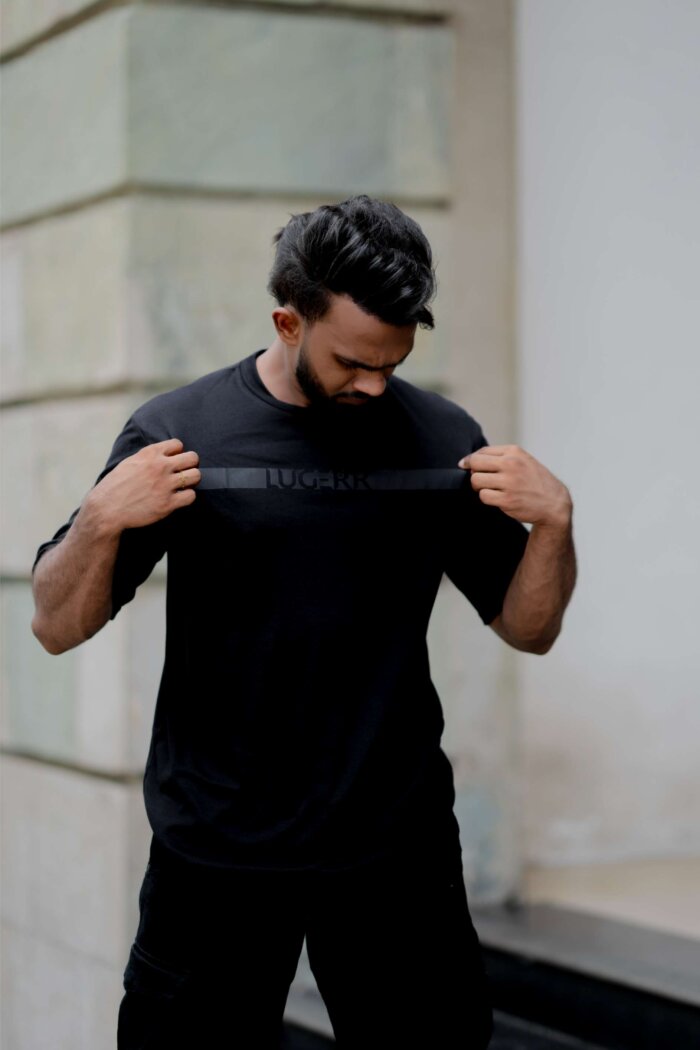 Lugerr Shadow Line Oversized Tee - Black - Image 2