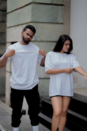 Lugerr Shadow Line Oversized Tee - WhiteLugerr Shadow Line Oversized Tee - White