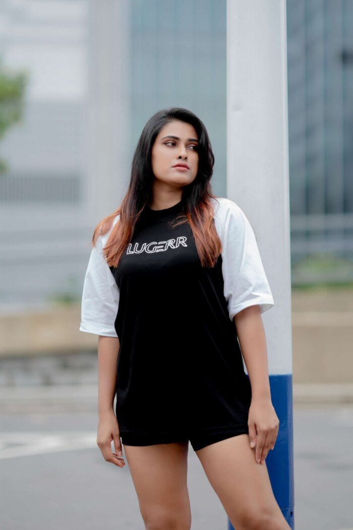 Lugerr Arena high neck Oversized Tee - Dark Aquatic Green