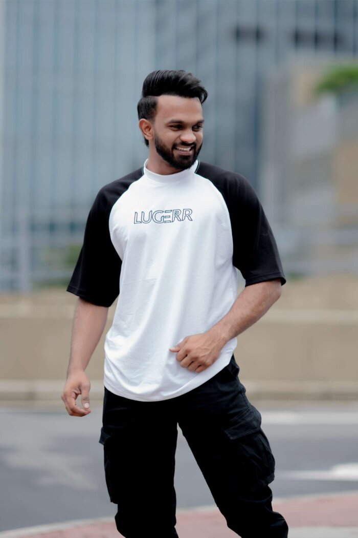 Lugerr Arena high neck Oversized Tee - White - Image 2