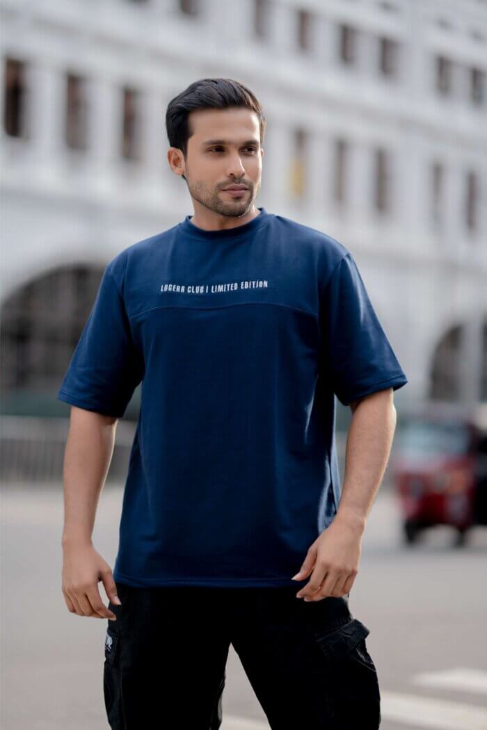 Lugerr Club | Limited Edition Oversized Tee – Midnight Navy - Image 2