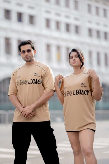 Living Legacy High-neck Oversized Tee – Beige