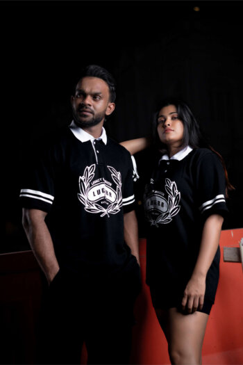 Legacy Division Collared Oversized Tee – Black