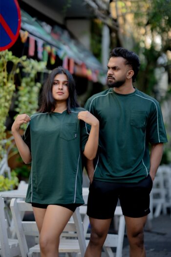 Lugerr Pocket-Line oversized tee – Evergreen