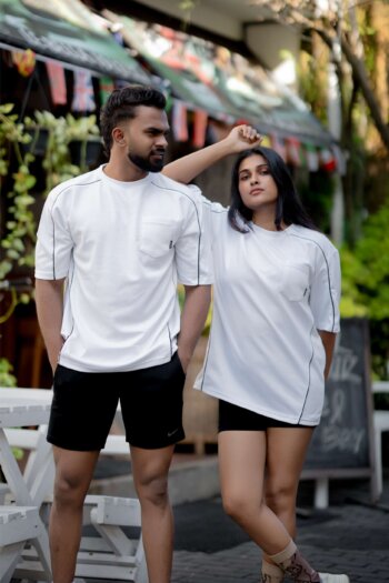 Lugerr Pocket-Line oversized tee – White