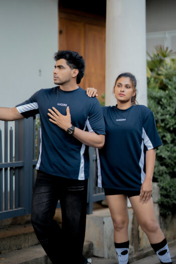 Lugerr Regal Flow oversized tee - Dark Blue