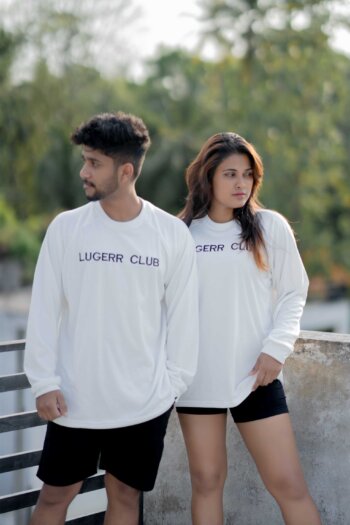 Lugerr Long Club long sleeve oversized tee - White