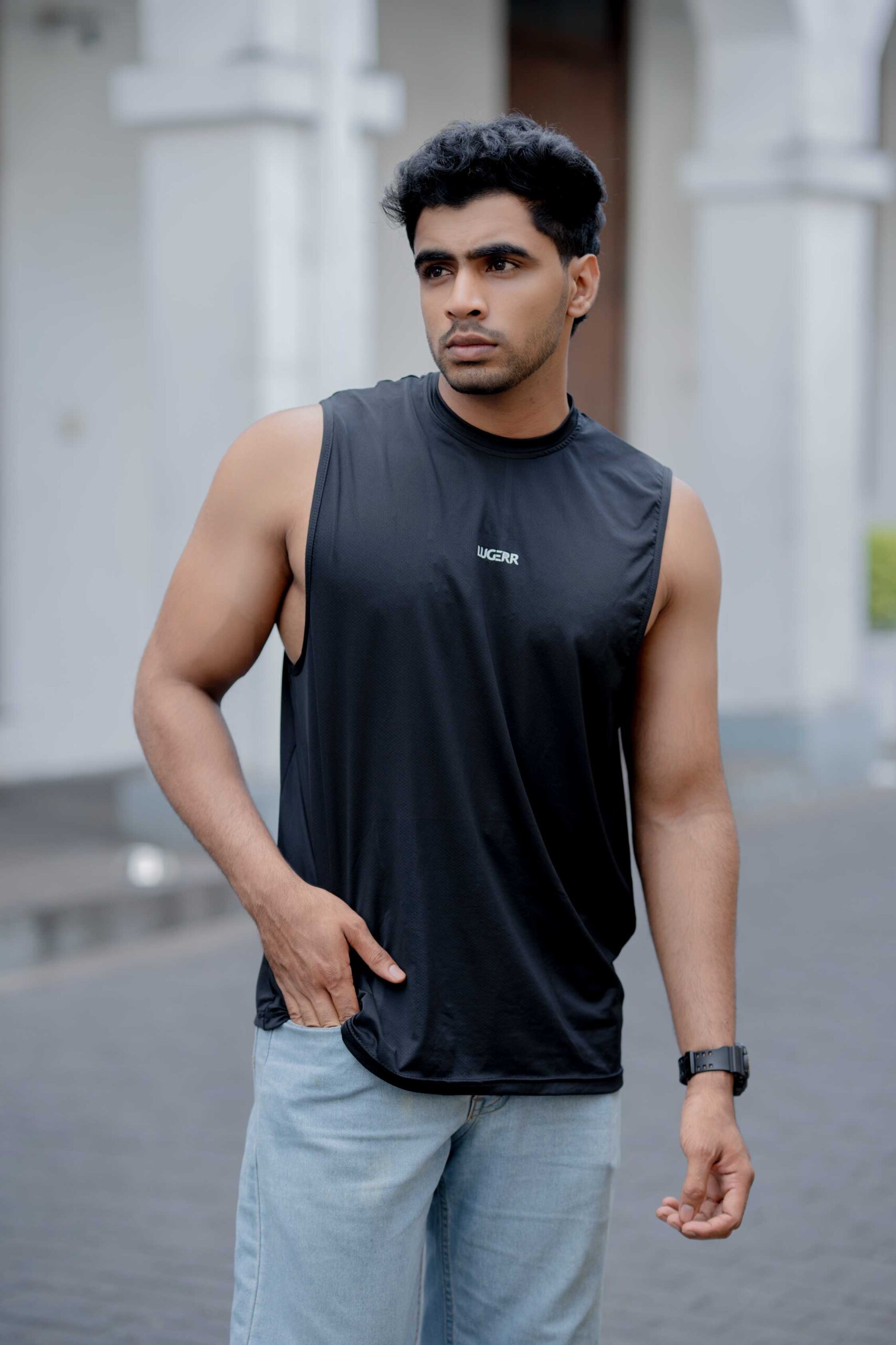 Lugerr Relax Tank Top - Black - Image 2